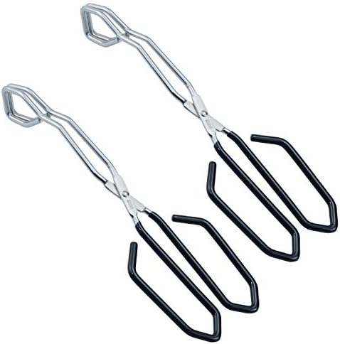 HINMAY Kitchen Scissor Tongs 11" Stainless Steel Cooking Tongs by HINMAY