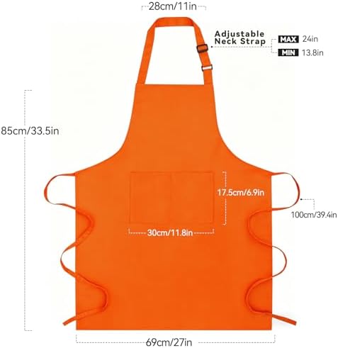 Large Chef Apron for Men and Women, Cooking Kitchen Aprons - Image 7