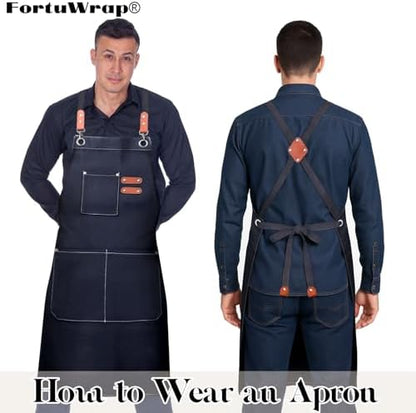 Chef Cotton Canvas Apron for Men Women - Image 4