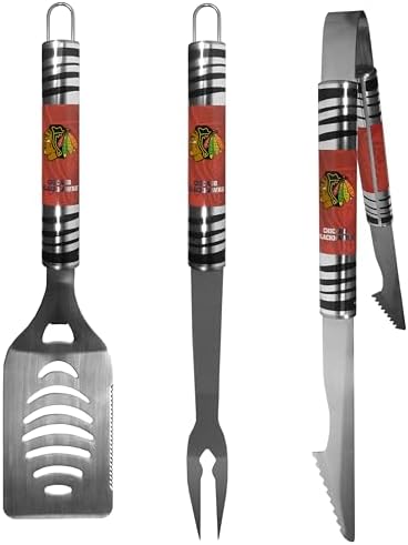 Siskiyou Sports NHL Chicago Blackhawks 3 pc Tailgater BBQ Tools, One Size by Siskiyou