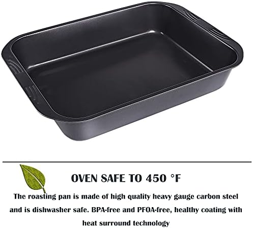 kitCom Bakeware Nonstick Roaster, Nonstick Roasting Pan - Image 4