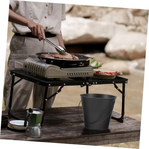 2pcs Black Tinplate Grease Catch Bucket - Image 3