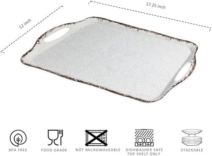 LEHAHA Vintage White Large Serving Tray - Image 6