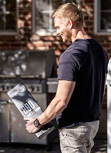 BBQ Tools | 18" Tongs & Spatula | Grill Mat | 2 Magnetic Hooks - Image 6