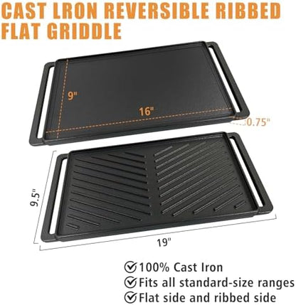 Reversible Cast Iron Griddle Plate - Image 2