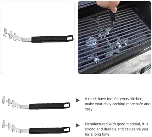 Xmas 2pcs Stainless Steel Barbecue Grate Lifter Gripper - Image 6