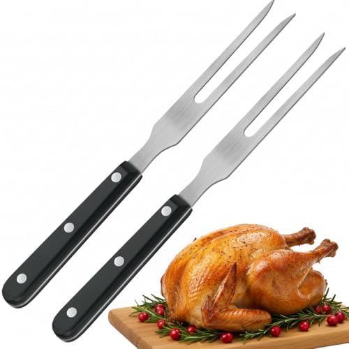 Patelai 2 Pcs Carving Meat Forks, 10.6 Inch Stainless Steel Cooking Forks by Patelai