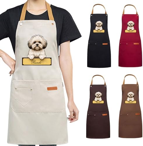 DIY Custom Pet Name Art Dog Kitchen Apron - Image 2