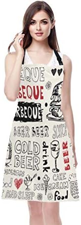 EKOBLA Barbecue Aprons Cold Beer Scotch Food Ice Cream Cake Sandwich Drink - Image 2
