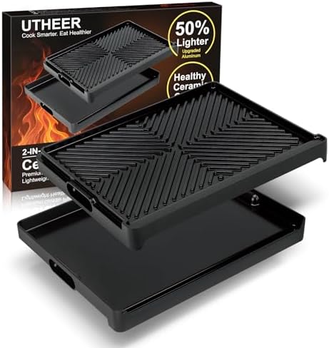 Utheer 16.3 x 13 Inch Cast Iron Aluminum Griddle by Utheer