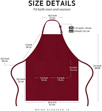 Syntus Apron for Men Women, Adjustable Cooking Kitchen Apron - Image 2