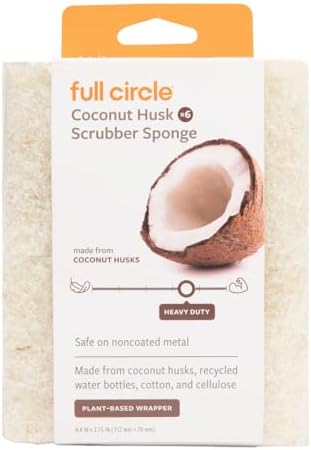 Full Circle Coconut Scrubber Sponges, Plant-Based Sponges Made by FULLCIRCLE