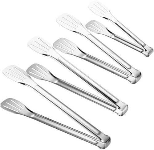 2 Pack Kitchen Tongs Stainless Steel Locking Cooking Barbecue Grilling Food by Hamillar