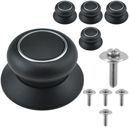 5Pcs Pot Lid Replacement Knobs, Universal Bakelite Heat Resistant Cover by MARRTEUM