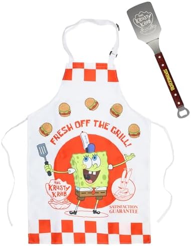 Spongebob Squarepants Apron Grill Set | The Krusty Krab Apron and Spatula Set | - Image 3