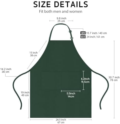4 Packs Waterproof Cooking Chef Bib Aprons - Image 4