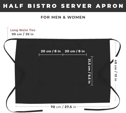 Chef Works Unisex Half Bistro Server Apron - Image 4