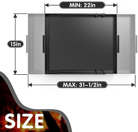 Air Jade Expandable Fireplace Tray, Galvanized Steel Fireplace Ash Pan - Image 2