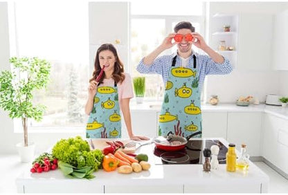 Submarines Ocean Seaweed Kitchen Apron Cartoon Submarines Boat Ocean Seaweed - Image 2