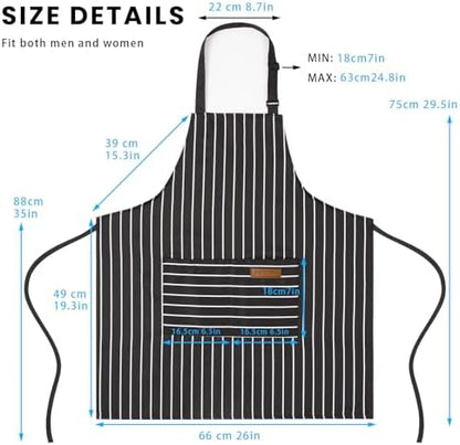 BeLuyi 2 Pack Adjustable Bib Apron - Image 3