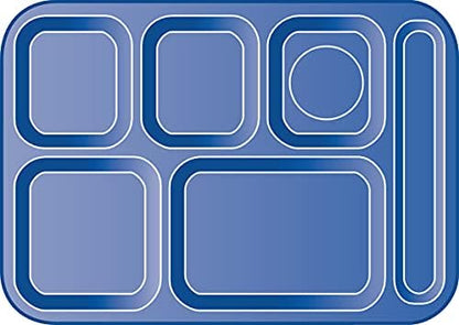 Carlisle FoodService Products / Brands-P614R25 Rectangular Tray w/ (6) Compartments, Polypropylene, Tan , 10" x 14