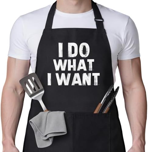 BeneCharm Birthday Gifts for Men Aprons, I Do What I Want by Benecharm