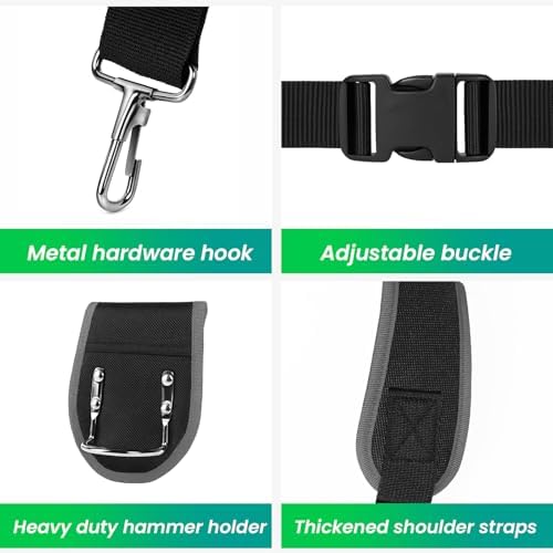 FamilyKit Tool Belt With Suspenders, Magnetic Heavy Duty Tool Belts - Image 5