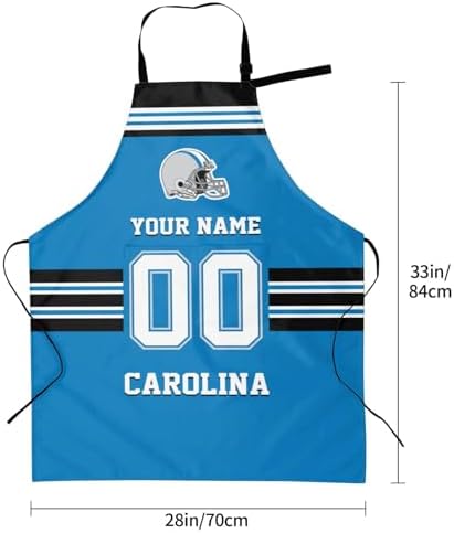 Personalized Football Style Aprons Add Name and Number Kitchen Aprons Work - Image 4