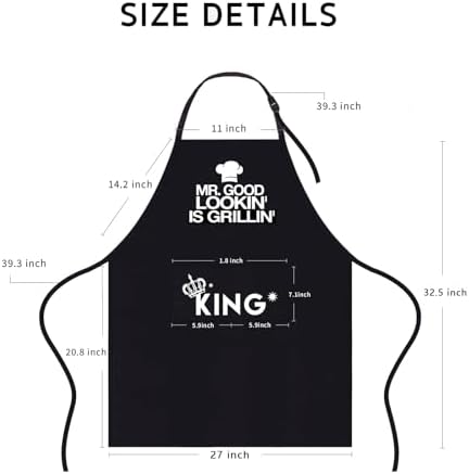 Funny Aprons for Men Birthday Gifts for Men Dad Grilling BBQ - Image 5