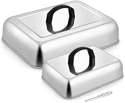 Rectangle Cheese Melting Dome, HaSteeL Stainless Steel Basting Cover by HaSteeL