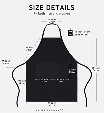Syntus Apron for Men Women, Adjustable Cooking Kitchen Apron - Image 2