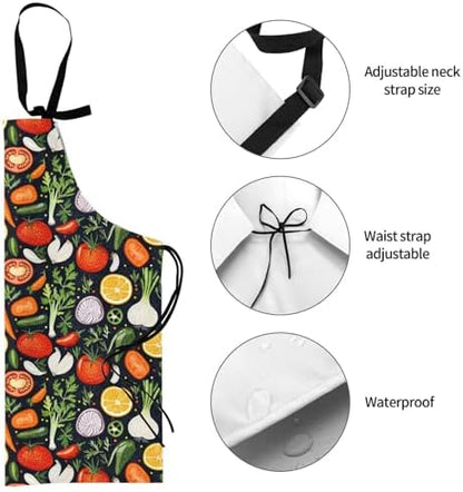Apron skeleton Halloween, Waterproof Work Apron - Image 6