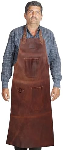 LL LEATHER LOVERS Adjustable Leather Aprons by LLLEATHERLOVERS