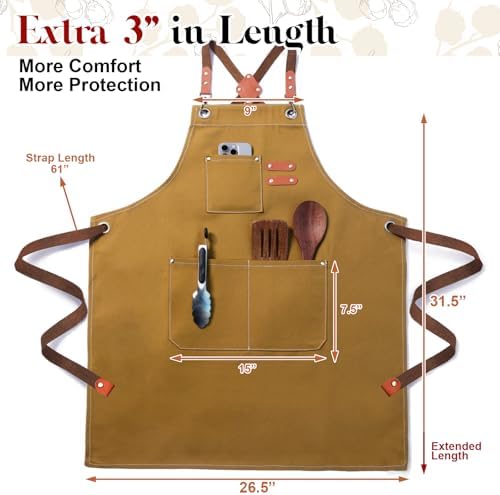 Chef Cotton Canvas Apron for Men Women - Image 2