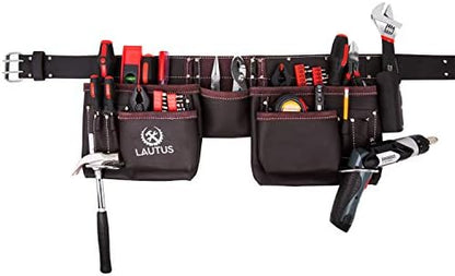 LAUTUS Oil Tanned Leather Tool Belt/Pouch/Bag, Construction, Electrician - Image 3