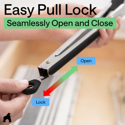 GORILLA GRIP Stainless Steel Kitchen Tongs - Image 6