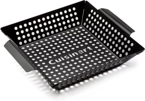 Cuisinart 11" x 11" Non-Stick Grill Wok, Perforated BBQ Grill Basket by Cuisinart