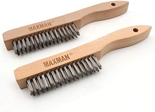 MAXMAN Wire Brush 2Pcs, Rust & Paint Remover - Image 2