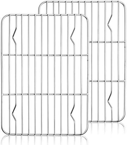 Herogo Mini Cooling Rack Set of 2, Stainless Steel 8.6" x 6.3" Small Baking Rack by Herogo