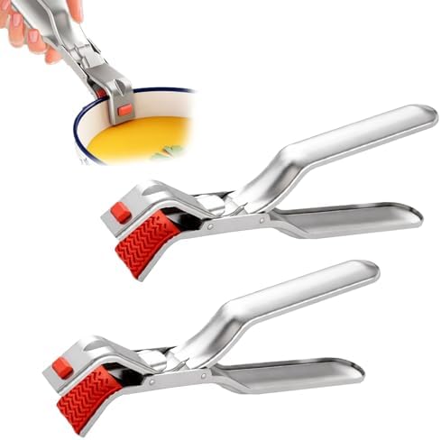 2 Pcs Stainless Steel Hot Plate Gripper Clips, Anti Scald Plate Gripper by Unknown
