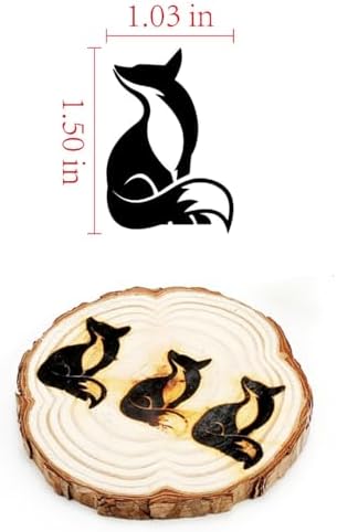 Solid Brass 1.5" Fox Branding Iron - Image 2