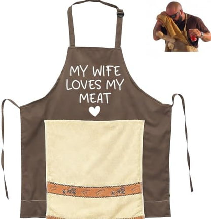Chef's Prank Apron, Adjustable Neck Strap, Hidden Surprise Gift by GIFTELIX
