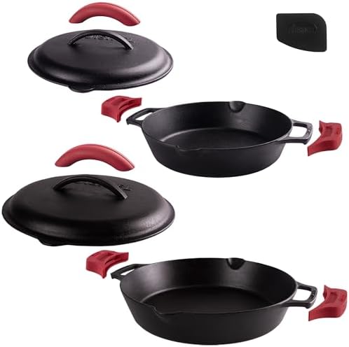 Cuisinel Cast Iron Skillet + Cast Iron Lid Set by Cuisinel