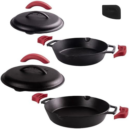 Cuisinel Cast Iron Skillet + Cast Iron Lid Set by Cuisinel