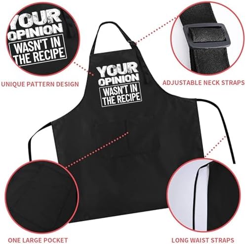 Rosoz Funny BBQ Black Chef Aprons - Image 5
