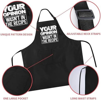 Rosoz Funny BBQ Black Chef Aprons - Image 5