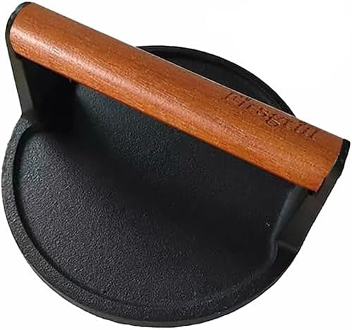 Firsgrill Burger Press 6.6" Round Heavy-Duty Cast Iron Smash Meat Steak by ProfessionalGrillpartsLiving