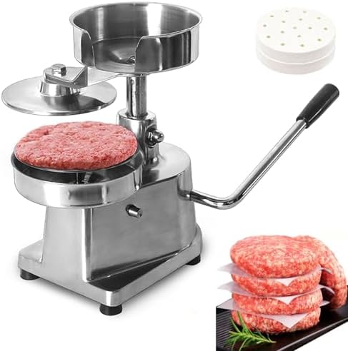 Commercial Hamburger Press Patty Maker, Home Large Manual Burger Forming by Unknown