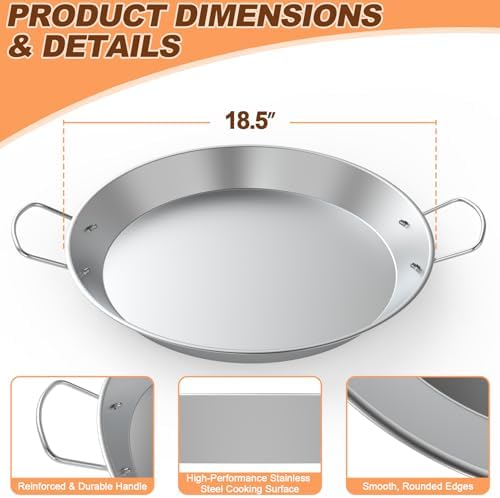 Stainless Steel Paella Pan - Image 2