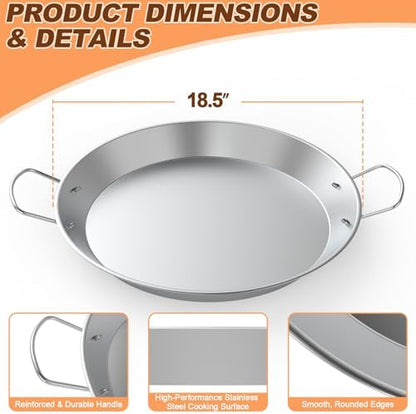 Stainless Steel Paella Pan - Image 2